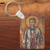Porte-clés Impression d'art mosaïque orthodoxe Saint Laurent (Recto)