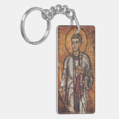 Porte-clés Impression d'art mosaïque orthodoxe Saint Laurent (Devant gauche)