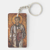Porte-clés Impression d'art mosaïque orthodoxe Saint Laurent (Dos)