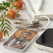 Porte-clés Impression d'art mosaïque orthodoxe Saint Laurent (Devant droit)
