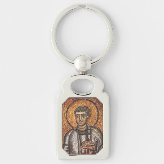 Porte-clés Impression d'art mosaïque orthodoxe Saint Laurent (Devant)