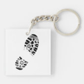 Porte-clés Impression de chaussures masculines (Dos)