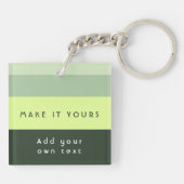 Porte-clés Impression de citation personnalisée moderne (Dos)