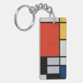 Porte-clés Impression de composition de Piet Mondrian rouge j (Devant gauche)