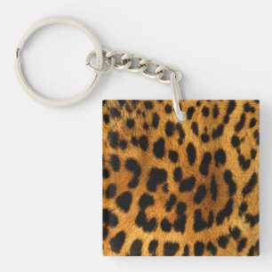 Porte-clés Impression de fourrure Leopard