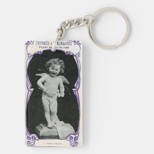 Porte-clés Impression de l'ange triste Cherub (Dos)