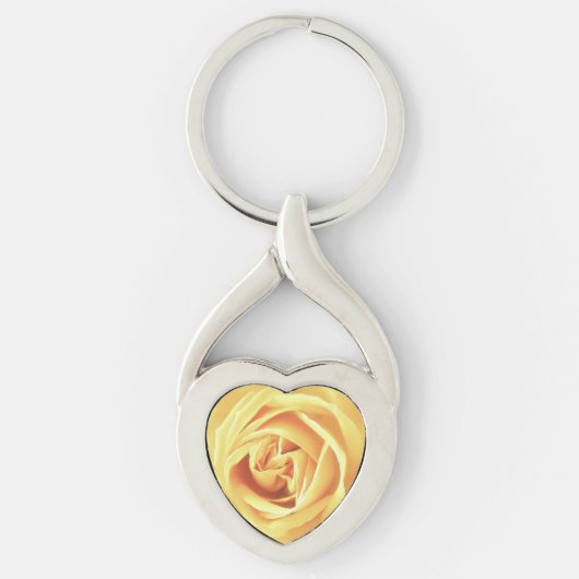 Porte-clés Impression de rose jaune (Devant)