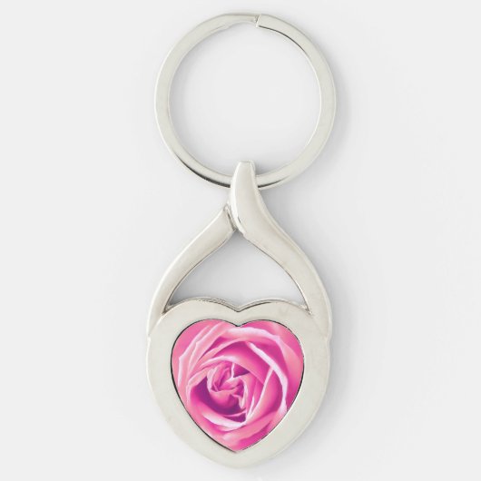 Porte-clés Impression de rose rose (Devant)