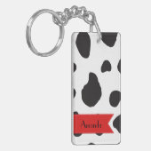Porte-clés Impression De Vache, Spots De Vache, Noir Et Blanc (Devant gauche)