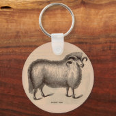 Porte-clés Impression du 19e siècle Bélier Dorset (Recto)