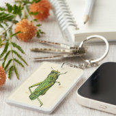 Porte-clés Impression encadrée de sauterelles vertes (Devant droit)