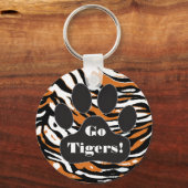 Porte-clés Impression et perçage de tigres (Recto)