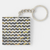 Porte-clés Impression Giraffe noir et jaune (Dos)