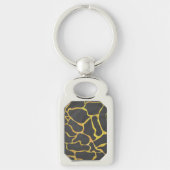 Porte-clés Impression Giraffe noir et jaune (Devant)
