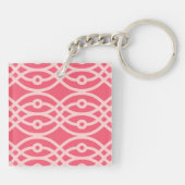 Porte-clés Impression kimono, rose corail profond (Dos)