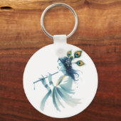 Porte-clés Impression Krishna moderne - Mélange de tradition (Verso)