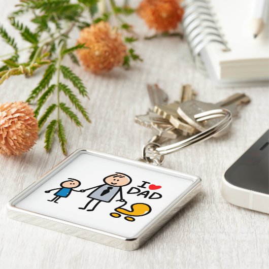 Porte-clés Impression Love Daddy (Côté)