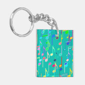 Porte-clés Impression musicale - turquoise, multi (Devant gauche)