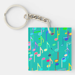Porte-clés Impression musicale - turquoise, multi