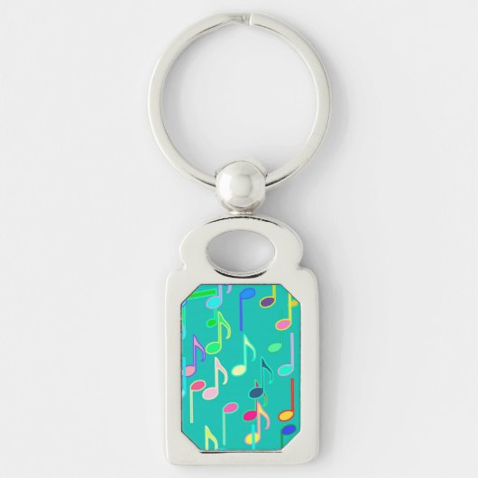 Porte-clés Impression musicale - turquoise, multi (Devant)