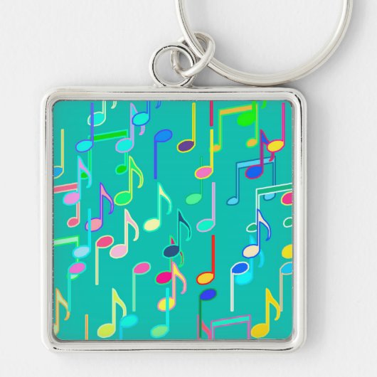 Porte-clés Impression musicale - turquoise, multi (Devant)