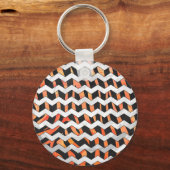 Porte-clés Impression noire et orange Zebra (Recto)
