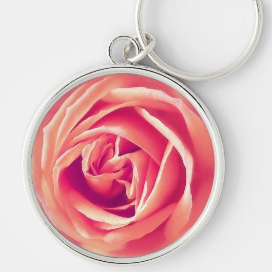 Porte-clés Impression rose corail (Devant)