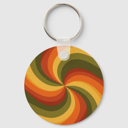 Porte-clés Impression super de la spirale psychédélique (Recto)