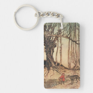 Porte-clés Impression vintage d'Arthur Rackham du Petit Chape