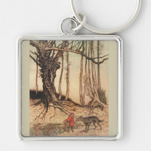 Porte-clés Impression vintage d'Arthur Rackham du Petit Chape