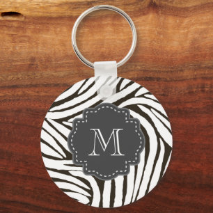 Porte-clés Impression Zebra Brown