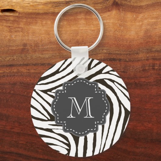 Porte-clés Impression Zebra Brown (Recto)