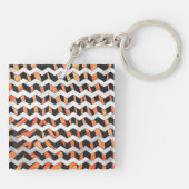 Porte-clés Impression zèbre noir et orange (Dos)