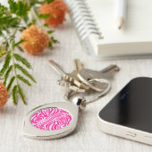 Porte-clés Impression zèbre rose (Côté )