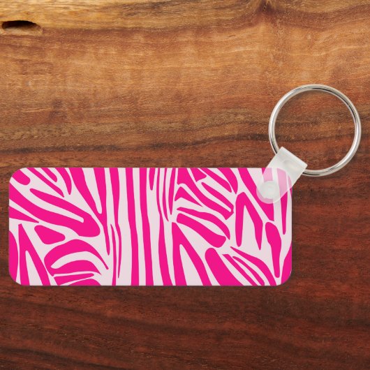 Porte-clés Impression zèbre rose (Recto)