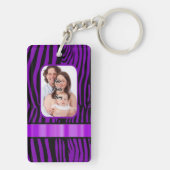 Porte-clés Impression zèbre violet (Dos)