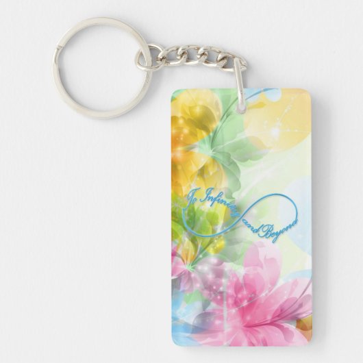 Porte-clés Impressionnant symbole Infinity "À l'infini et au- (Devant)