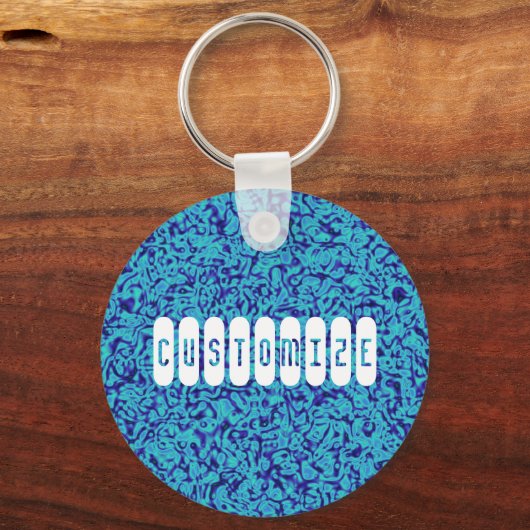 Porte-clés Impressionnisme bleu - Modèle (Recto)