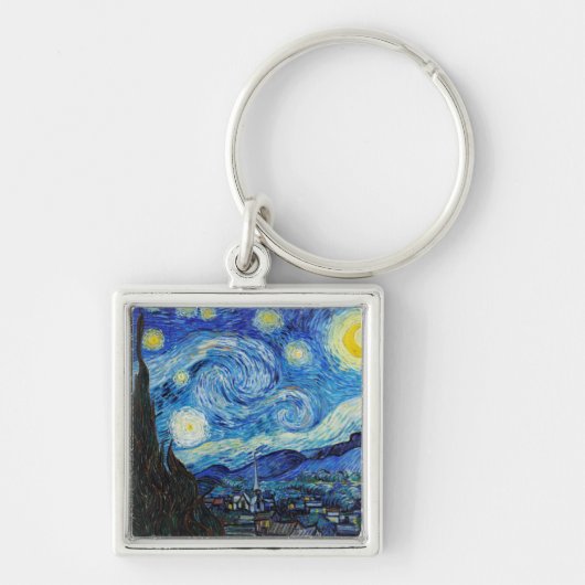 Porte-clés Impressionnisme Vincent Van Gogh Starry Starry Nui (Devant)