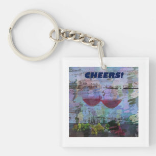 Porte-clés Impressions de vin Porte - clé numérique