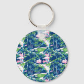 Porte-clés Imprimé de golf chic Panier de golf (Verso)