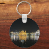 Porte-clés imprimé en toile de temple doré (Recto)