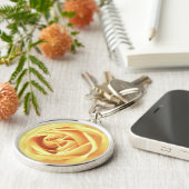 Porte-clés imprimé rose jaune (Côté)