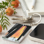 Porte-clés Imprimé sur 2 côtés do-it-yourself facile ajouter  (Devant droit)
