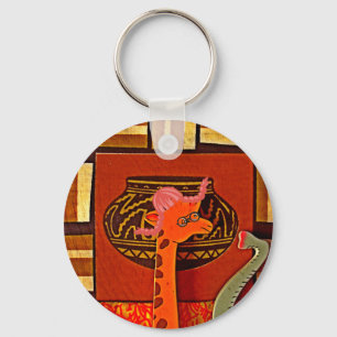 Porte-clés Imprimer Casquette Giraffe