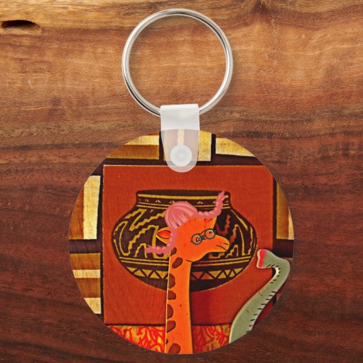 Porte-clés Imprimer Casquette Giraffe (Recto)