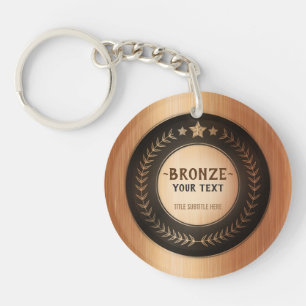 Porte-clés IMPRIMER do-it-yourself MÉDAILLE Champion de bronz
