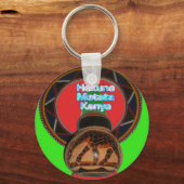 Porte-clés Imprimer Hakuna Matata Kenya Art (Recto)