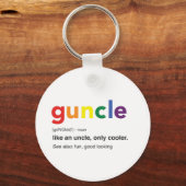 Porte-clés Imprimer la définition de l'oncle drôle (Recto)