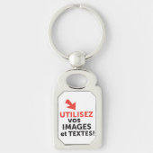 Porte-clés Imprimer vos conceptions en ligne en français (Devant)